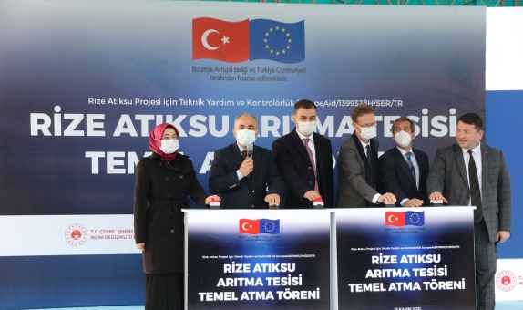 Rize Atık Su Arıtma Tesisi'nin Temeli Atıldı Rize Atık Su Arıtma Tesisi'nin Temeli Atıldı