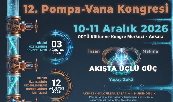 12. Pompa ve Vana Kongresi 10,11 Aralık 2026 Tarihlerinde Ankara'da Düzenlenecek