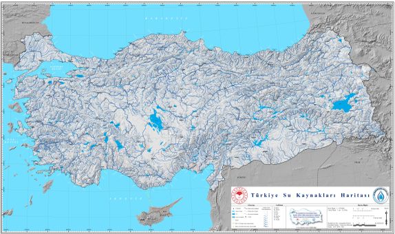 Türkiye Su Kaynakları Haritası Yayında Türkiye Su Kaynakları Haritası Yayında